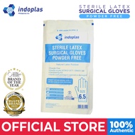 Indoplas Sterile Latex Surgical Gloves Powder Free - 6.5 (1 Pair)