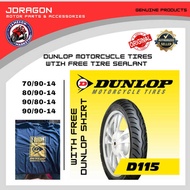 MOTORCYCLE ❈ DUNLOP TIRES D115 WITH FREE DUNLOP TSHIRT AND TIRE SEALANT INDONESIA ❈
