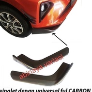 Winglet Bemper Depan Full Carbon Mobil NEW SIGRA/CALYA Lips Depan