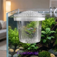 FASHIONHUBZ Fish Breeding Isolation Box, Transparent Suspension Aquarium Breeder Box, Propagation Bo