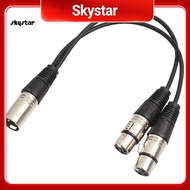 skystar 03m XLR Y Splitter Cable 3 Pin 1 Male to 2 Female Convertor Adapter Cable
