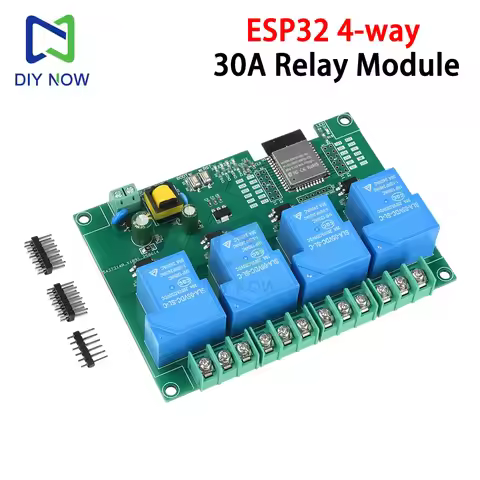 ESP32 4 Way Relay Module AC 220V 30A ESP32E Module Onboard Supports development Wi-Fi Bluetooth 4 Wa
