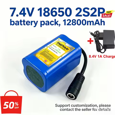 7.4V 12800mAh 2S2P T188 T888 2011-5 Remote Control Fish Finder Bait Boat Lithium Battery Remote Cont