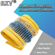 100PCS/LOT 1/4W 0R~12R 1% Metal Film Resistor 1R 2.2R 3R 3.6R 4.7R 5.1R 10R 12R Resistance