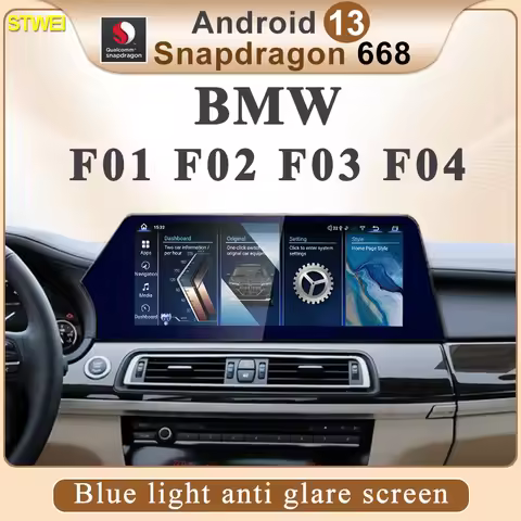 Android 13 New Blue Light Anti Glare Blade Screen Suitable For BMW7Series F01 F02 Wireless CarPlay A