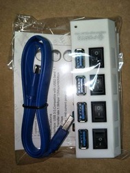 品名: 環保包裝USB 3.0 HUB 4PORT 3.0集線器獨立開關(顏色隨機) G-7081