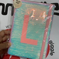 Smiggle notebook sequin.