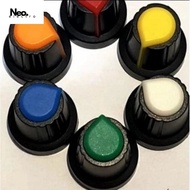 HIJAU MERAH 5pcs - red yellow green biru knob cap potentiometer cover B1K B10K B5K B50K B100K etc.