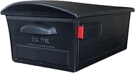 Gibraltar Mailboxes Mailsafe Large Capacity Rust-Proof Plastic Black, Post-Mount Mailbox, RSKB0000