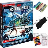 Dungeons and Dragons Essentials Kit 5th Edition with Complete Starter Pack – 6 D&D Dice Sets in Blac