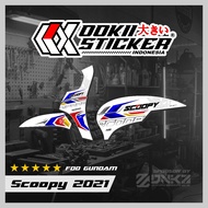Scoopy New 2021 Sticker Decal Striping Scoopy 2021 Premium Racing F00 Gundam OOKII