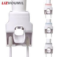 LIZHOUMIL Bathroom Automatic Toothpaste Dispenser Waterproof Lazy Toothpaste Squeezer Toothbrush Holder Bathroom Products