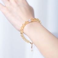 黃水晶月光石14KGF手鍊 | 巴西黃水晶月亮石招財水晶天然石手鏈