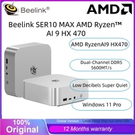Beelink SER10 MAX Mini PC - Ryzen AI 9 HX 470 |Radeon 890M|10Gbps LAN & USB4 40Gbps | Dual M.2 PCIe 