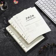 MARIER Binder Inner Page, Refill Page Loose Leaf A5 Notebook, Daily Planner Perforated Sheets Agenda