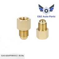 ADAPTER GAS TONG KEPALA BESAR KE KECIL HOSE R134A, R134, R-134A (F 1/2" X M 1/4")