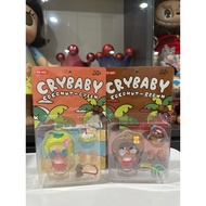 Original Popmart CRYBABY Coconut Figure （Green/Brown） CRYBABY椰青/椰皇手办