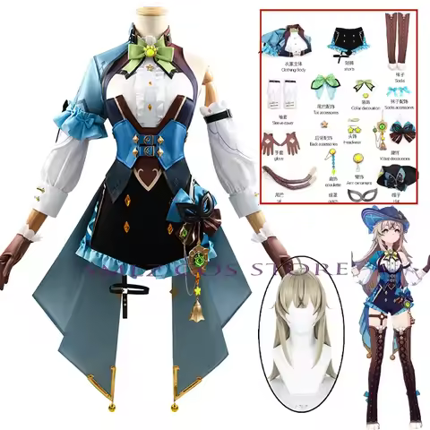 Phantom in Boots Kirara Cosplay Game Genshin Impact Costume Kirara New Uniform Hat Tail Wig Set Hall