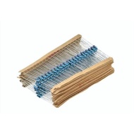 100 pcs 1 ohm film resistor 1/4w