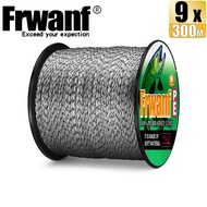 Frwanf 300M 9 Strands Fishing PE Line Braided Fishing Line Wires X9 Jigging Line Black+White Spot Li