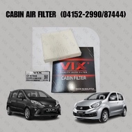 VIX Cabin Air Filter - Perodua Myvi  (04152-2990 /014520-2990 /17801-87444)