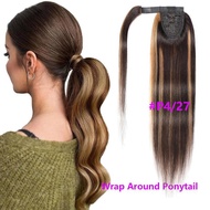 100% Human Hair Ponytail Extension Wrap Around Ponytail Human Hair Extension Fashion Type For Male