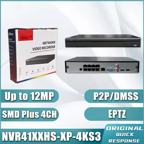 Dahua 4/8 Chanels PoE NVR For IP Camera Support AI Search Face Detection SMD Video Recorder NVR4104H