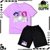 KPOP DEMON HUNTERS CHILDREN'S T-SHIRT AND PANTS SET KPOP DEMON HUNTERS FASHION KIDS KPOP DEMON HUNTE