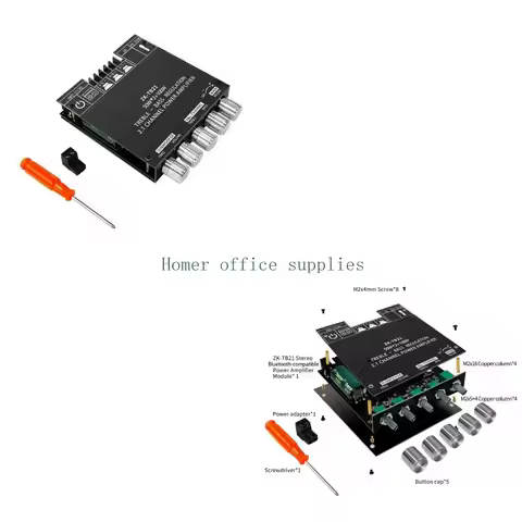 K43B 2.1-channel Bluetooth-compatible 5.0 Digital Power Amplifier Module High and Low Tone Subwoofer