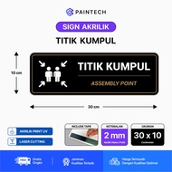 Signage Marker Point Column Size 30 X 10 Sign Acrylic Assembly Point Point Point Point Kumpul