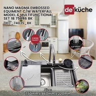 DKC NANO MAGMA EMBOSSED EQUIMENT C/W WATERFALL MODEL & MULTIFUNCTIONAL SET 1B 75X46 BK DKC_7403S_BK