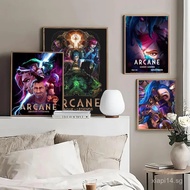 Arcane League of Legends Poster Art Poster White Paper Print Poster Artwork Aesthetic Art Mural,No F