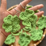 Lucky 4-leaf clover keychain