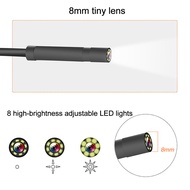 กล้องเอนโดสโคปพร้อมกล้องเอนโดสโคปอุตสาหกรรมหน้าจอขนาด 4.3 นิ้วพร้อมไฟ LED ปรับความสว่างสูง 8 ดวงสำหรับอุตสาหกรรมสำหรับคนทำงาน