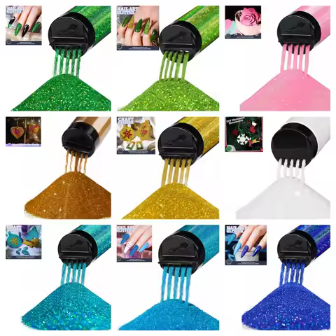 120ML Nail Glitter Powder,Holographic Ultra Fine Glitter, 1/128" Resin Glitter Powder, Metallic Irid