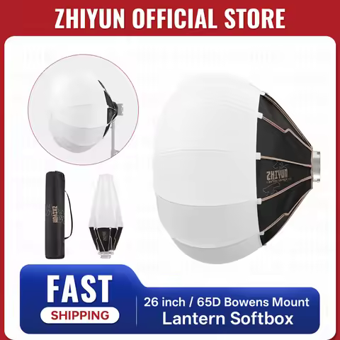 ZHIYUN Official EX1H12 65D Lantern Softbox Video Light Softbox Bowens Mount for Molus G60 X100 Photo