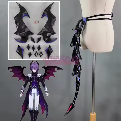 77CM Durin Cosplay Tail And Headwear Diagonal Game Genshin Impact Props Halloween Comic Convention P