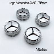 AMG 3-wing Mercedes car Logo, Mercedes AMG wheel cover, Logo for Mercedes Lazang. 75mm. AMG75