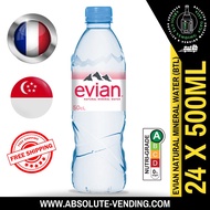 EVIAN Mineral Water 500ML X 24 (BOTTLES) - FREE DELIVERY WITHIN 3 WORKING DAYS!