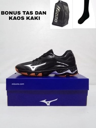 Sepatu Volly Mizuno Wave Lighting Z2 Low Terbaru /Sepatu Wave Momentum /Sepatu Voli WLZ 2 Low Hitam 