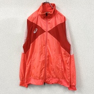 Asics 運動外套/球衣，單點設計，運動款，顏色橘色，2XL 碼，古著。