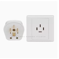 Flat 4-pin square socket face 16a 86x86 3-phase 4-hole plug 16A - Standard 86 3-phase socket