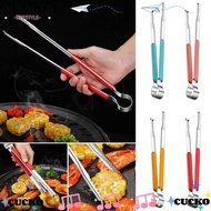 CUCKO Food Tongs, Stainless Steel Korean Toast Bread Clamp, Household Buffet Clips BBQ Meat Bun Utensil Tong Cooking Tongs Kitchen Tools