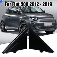 <KNWH> Bright black mirror triangle trim plate For Fiat 500 1SJ85KX7AA 1SD00KX7AA L&R