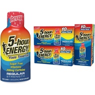 5-hour ENERGY Shots Regular Strength, Berry Flavor, 30 Count, 1.93 Fl Oz, Sugar Free, Zero Calories,