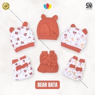 (3IN1) TOPI SARUNG TANGAN DAN KAKI BAYI POLOS / SNI 1 Set Perlengkapan Newborn Baru Lahir 0-6 0-3 0-