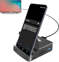 USB Type-C Mobile Phone to HDMI Docking Station, 8-in-1 Charging Station, Support DP Alt Mode, Compa