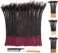 DAIXI 0.6cm Thickness 8 Inch 30 Strands #T1B/Bug Color Tips Ombre Color 100% Real Human Hair Dreadlo