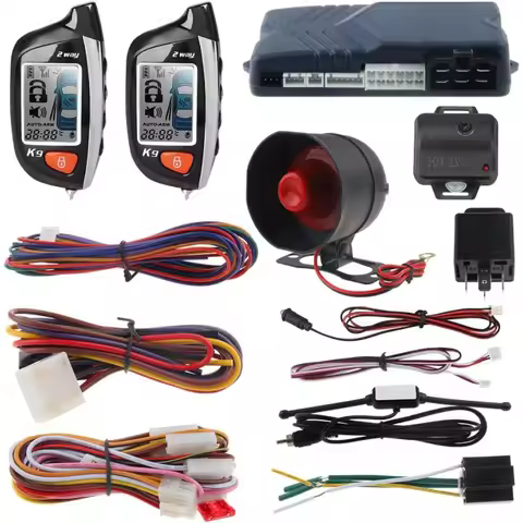 SPY 2 Way Car Alarm System with LCD Pager Display Remote Engine Start Turbo Timer Mode Shock Alarm D