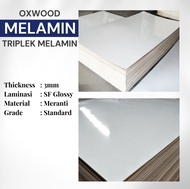 Triplek melamin 3mm glossy ( oxwood melamin )